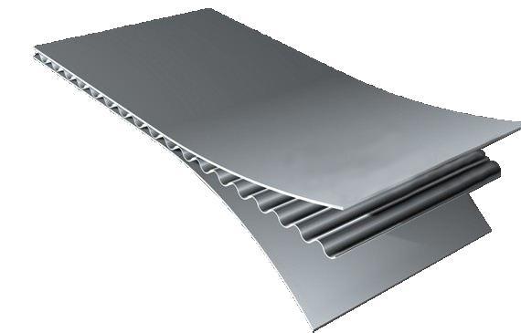 Aluminium Panel Sandwich Panel Komposit Bergelombang